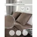 Наволочка Denastia BASIC COLLECTION C060274 70x70 см сатин 2 шт цвет коричневый