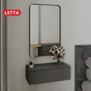Туалетный столик без зеркала Letta 61x20x29 см цвет графит