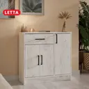 Комод Letta Estet 1 ящик 75x30x73 см ЛДСП цвет дуб крафт белый
