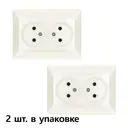 Розетка двойная встраиваемая Ne-ad Aras 93-111-75 цвет кремовый 12 шт.