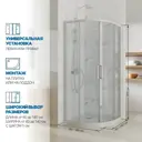 Душевой уголок Gutewetter 1114466665 1/4 круга 80x80см белый профиль эффект стекла прозрачный
