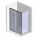 Душевой уголок Gutewetter 358120935 прямоугольник 75x135см белый профиль эффект стекла матовый