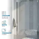 Душевая перегородка Gutewetter 3436681605 118x200см серебро профиль