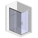 Душевой уголок Gutewetter 2389864773 прямоугольник 75x70см белый профиль эффект стекла прозрачный