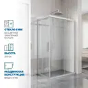 Душевой уголок Gutewetter 1841057612 прямоугольник 105x100см серый профиль эффект стекла прозрачный