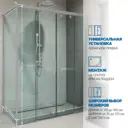 Душевой уголок GUTEWETTER GWMPSLRC865 4698032862398, прямоугольный, 75x150x200 см, прозрачное стекло