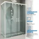 Душевой уголок GUTEWETTER GWMPSLRC865 4698032876395, прямоугольный, 90x155x200 см, прозрачное стекло