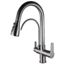 Смеситель для кухни Maxonor pure life PL4560-9 поворотный излив 21.5 см цвет графит