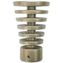 Наконечник для карниза Конус резной металл цвет стальной 2x6.2 см