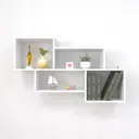 Настенная полка Velardy Leve Home 110x21 см ЛДСП цвет белый матовый