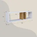 Настенная полка Velardy Flat Line 100x19 см ЛДСП цвет белый/дуб золотой крафт