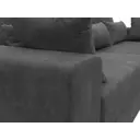 Диван раскладной Лига диванов 250x96x106 см велюр цвет brut 16 темно-серый