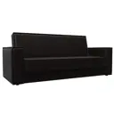 Диван раскладной Лига диванов 214x90x81 см эко-кожа цвет grifon 12 коричневый