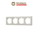 Рамка для розеток и выключателей Werkel Stark 4 поста цвет слоновая кость