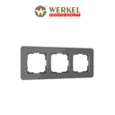 Рамка для розеток и выключателей Werkel Elite 3 поста цвет графит