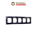 Рамка для розеток и выключателей Werkel Diamant W0051208 5 постов цвет черный