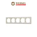 Рамка для розеток и выключателей Werkel Stark 5 постов цвет слоновая кость
