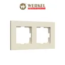 Рамка для розеток и выключателей Werkel Slab W0022962 2 поста цвет айвори матовый