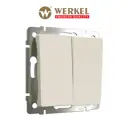 Выключатель встраиваемый Werkel a059280 2 клавиши цвет айвори матовый
