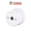 Розетка ТВ оконечная накладная Werkel Ретро a051315 с заземлением, цвет белый глянец