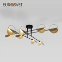 Люстра потолочная EUROSVET 70148/8 Grazia 8 ламп 10 м² цвет черный/золото