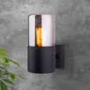 Уличный настенный светильник Elektrostandard Roil 35125/U IP54 чёрный/дымчатый