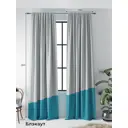 Комплект штор на ленте At Home Конду 150x270 см блэкаут цвет бирюзовый AA213095