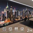 Стеновая панель глянцевая Фартукофф Город 200x60x0.15 см ПВХ цвет разноцветный