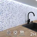 Стеновая панель Фартукофф Камни синие 200x60x0.15 см ПВХ цвет синий/серый