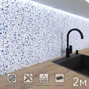 Стеновая панель матовая Фартукофф Камни синие 200x60x0.15 см ПВХ цвет разноцветный