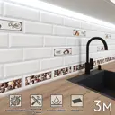 Стеновая панель матовая Фартукофф Керамика choko 300x60x0.15 см ПВХ цвет разноцветный