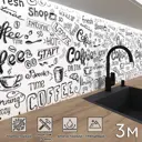 Стеновая панель глянцевая Фартукофф Кофе белый 300x60x0.15 см ПВХ цвет разноцветный