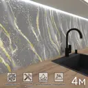 Стеновая панель глянцевая Фартукофф Порто Венере 400x60x0.1 см ПВХ цвет разноцветный