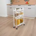 Стеллаж с секциями Зми 44x75x17 см металл цвет белый нагрузка на полку до 10 кг