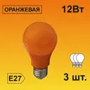 Набор ламп светодиодных Ecola K7CY12ELY стандарт E27 220 В 12 Вт груша золотистая оранжевый свет 3 шт
