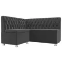 Диван кухонный Лига Диванов Мирта 107591L 151x90x125 см велюр цвет серый