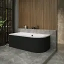 Ванна акриловая Helmken Marbella Lux 8S36S36396 170x75 комплект 3 в 1: левосторонняя ванна, каркас, лицевой экран цвет черный