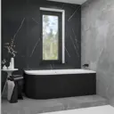 Ванна акриловая Helmken Marbella Lux 308612NT50 180x80 комплект 3 в 1: правосторонняя ванна, каркас, лицевой экран цвет черный