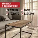 Журнальный столик прямоугольный Лофт-комплект 65x40 см черный Дуб крафт табачный