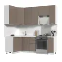 Кухонный гарнитур Стендмебель КсенияКГсахара130-170в38-БКМ 170x237x60 см ЛДСП цвет капучино
