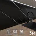 Стеновая панель Фартукофф Мрамор черный 300x60x0.15 см ПВХ цвет разноцветный