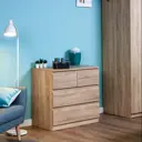 Комод с ящиками Шведский Стандарт Мальта 4 ящика 80.30x76.40x48 см ЛДСП цвет дуб сонома