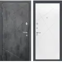 Входная дверь Labirintdoors Лофт П-24 левый 205x88см белый софт/бетон темный