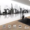Стеновая панель матовая Фартукофф ФФ - 117 400x60x0.15 см ПВХ цвет белый/черный