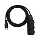 Удлинитель-шнур Itok i-connect-color-SU-PVS-315-3-54-3-black 3 розетки с заземлением 3x1.5 мм 3 м 3500 Вт цвет черный
