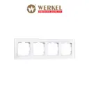 Рамка для розеток и выключателей Werkel Favorit W0041101 4 поста стекло цвет белый
