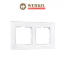 Рамка для розеток и выключателей Werkel Favorit W0021101 2 поста стекло цвет белый