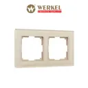 Рамка для розеток и выключателей Werkel Favorit 2 поста цвет шампань