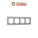 Рамка для розеток и выключателей Werkel Elite 4 поста цвет дымчатый