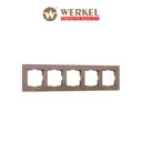 Рамка для розеток и выключателей Werkel Favorit латте 5 постов цвет латте